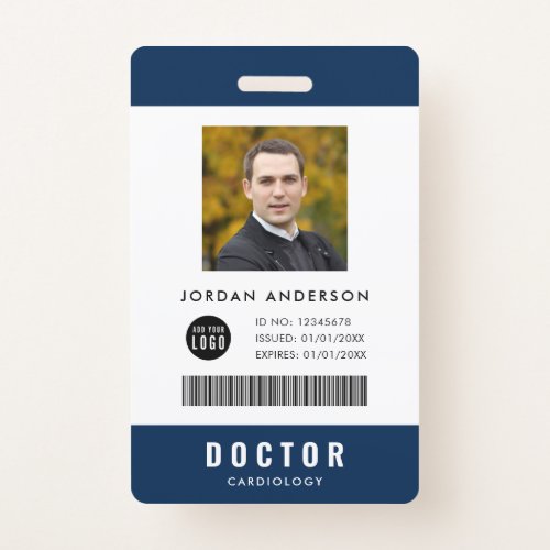 Custom Colors Add Logo Medical Employee Photo ID Badge