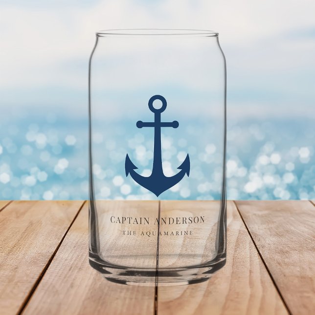 Custom Colors Anchor Personalized Captain  Can Glass (Creator Uploaded)