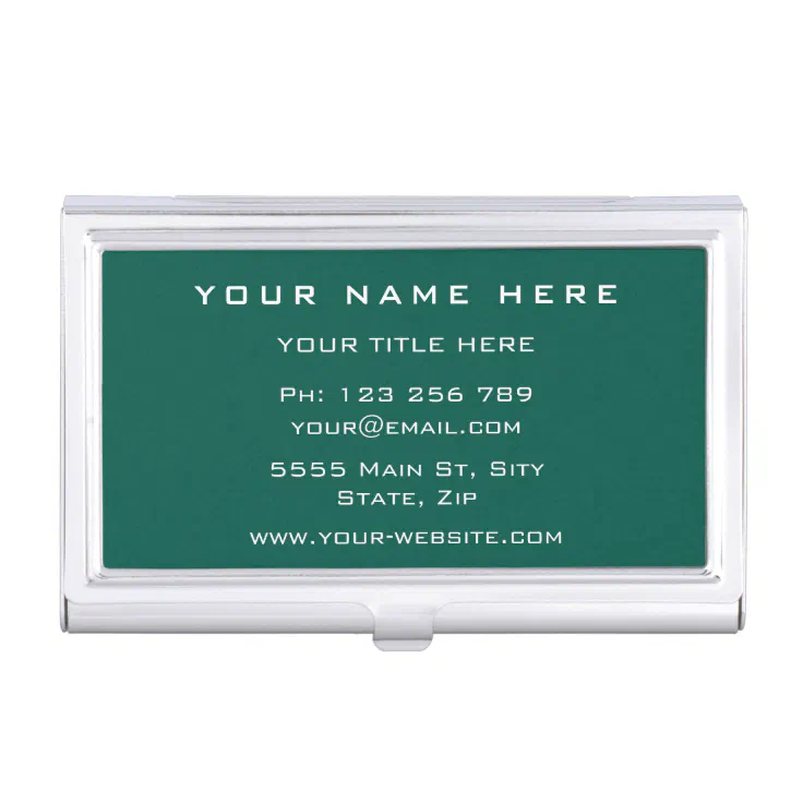 Custom Colors and Font Business Card Case Zazzle