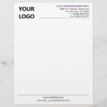 Custom Colors and Font Letterhead Your Own Design<br><div class="desc">Custom Colors and Font - Your Business Office Letterhead with Logo - Add Your Logo - Image / Business Name - Company / Address - Contact Information - Resize and move or remove and add elements / image with customization tool. Choose / add your favorite elements and text colors /...</div>