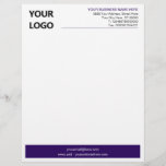 Custom Colors and Font Your Own Design Letterhead<br><div class="desc">Custom Colors and Font - Your Own Personalized Design Business Office Letterhead with Logo - Add Your Logo - Image / Business Name - Company / Address - Contact Information - Resize and move or remove and add elements / text with customization tool. Choose favorite elements and text colors /...</div>
