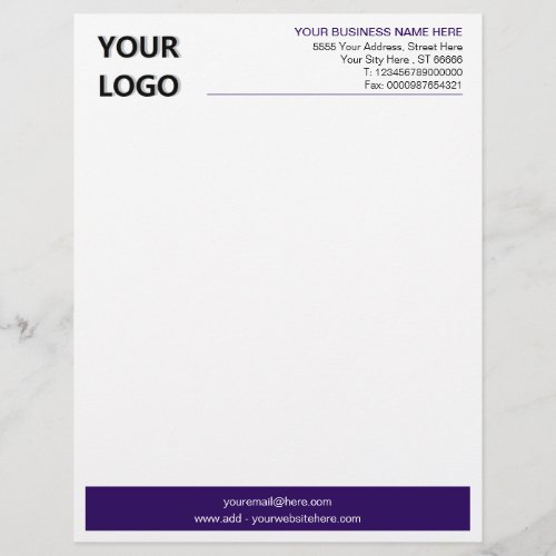 Custom Colors and Font Your Own Design Letterhead