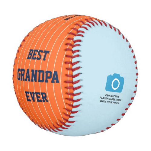 Custom Colors Best GrandPa Fathers Day Photo Baseball