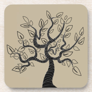 Custom Colors Beverage Coaster Tree of Life Art  