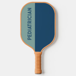 Custom Colors Blue Teal Pediatrician Pickleball Paddle