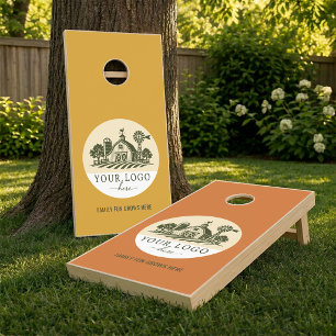 Custom Colors Branded Pumpkin Patch Farm Cornhole Set