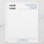 Custom Colors Business Logo Ingo Office Letterhead<br><div class="desc">Your Colors - Simple Personalized Business Office Letterhead with Logo - Add Your Logo - Image / Business Name - Company / Address - Contact Information - Resize and move or remove and add elements / image with customization tool. Choose / add your favorite elements and text colors and font...</div>