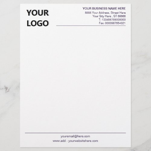 Custom Colors Business Office Letterhead and Logo