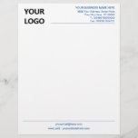 Custom Colors Business Office Letterhead with Logo<br><div class="desc">Custom Colors and Fonts - Simple Personalized Business Office Letterhead with Logo - Add Your Logo - Image or QR Code - Photo / Business Name - Company / Address - Contact Information / More - Resize and move or remove and add elements / image with Customization tool. Choose /...</div>