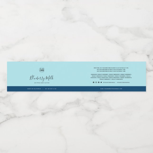 Custom Colors Contrast Ingredients Product Label (Single Label)