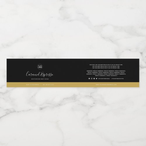 Custom Colors Contrast Ingredients Product Label