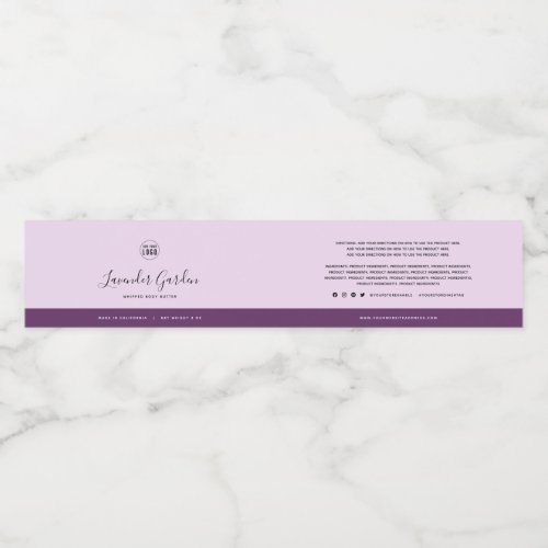 Custom Colors Contrast Ingredients Product Label