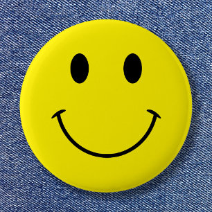 Custom Colors Cute Retro Smile Button