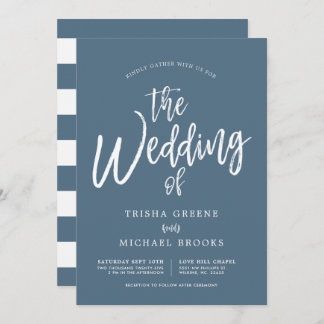 Custom Colors | Dancing Script Wedding Invitation