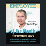Custom colors employee of the month photo award<br><div class="desc">You can change all the colors on this employee of the month recognition award certificate featuring your employee's photo and decorative text,  the perfect addition to your work incentive and motivation program.</div>