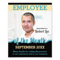 Custom colors employee of the month photo award