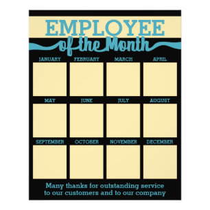 Custom colors employee of the month photo display print