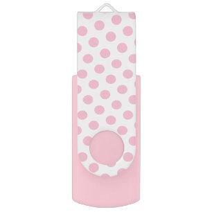 Custom Colors Flash Drive with Pink Dots - Choose