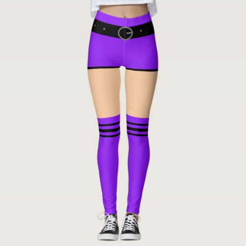 Custom Colors Fun Leggings _ Purple Shorts  Socks