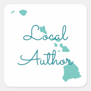 Custom Colors Hawaii Local Author Square Sticker