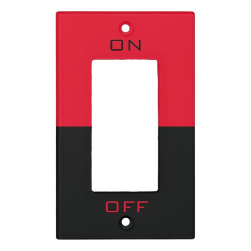 Custom Colors Light Switch Cover _ Black Red