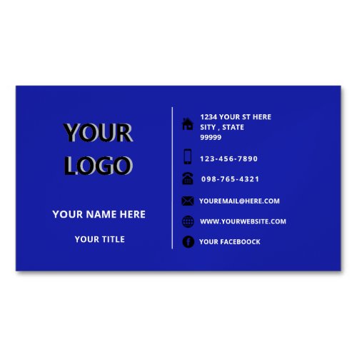 Custom Colors Logo Name Adress Business Card Magn