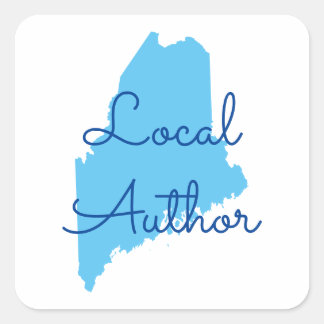 Custom Colors Maine Local Author Square Sticker