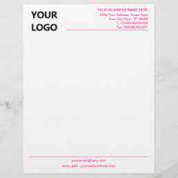 Custom Colors Modern Business Letterhead and Logo