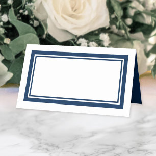 Custom Colors Modern Classic Double Borders Place Card