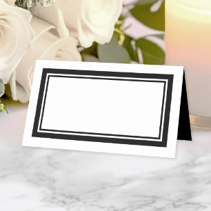 Custom Colors Modern Classic Double Borders Place Card
