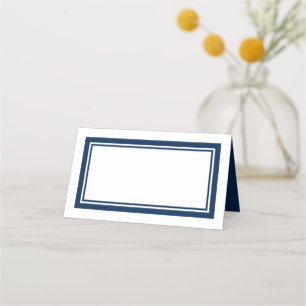 Custom Colors Modern Classic Double Borders Place Card
