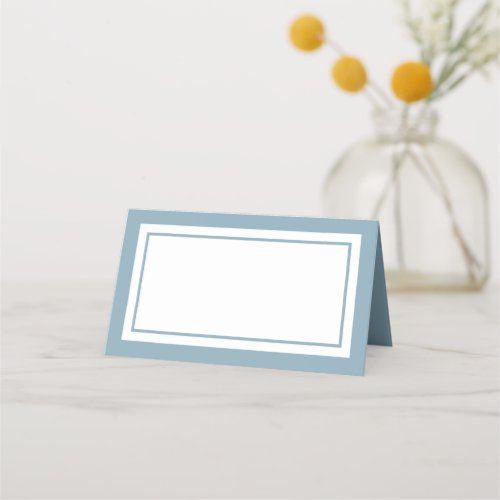 Custom Colors Modern Classic White Center Place Card