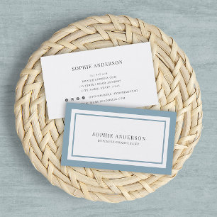 Custom Colors Modern Classic White Center V1 Business Card