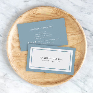 Custom Colors Modern Classic White Center V2 Business Card