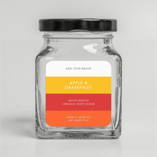 Custom Colors Modern Color Block Product Label