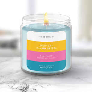 Custom Colors Modern Color Block Product Label