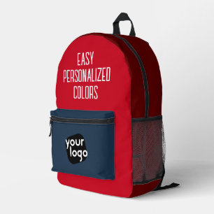 Custom Colors Modern Professional Add Your Logo Printed Backpack