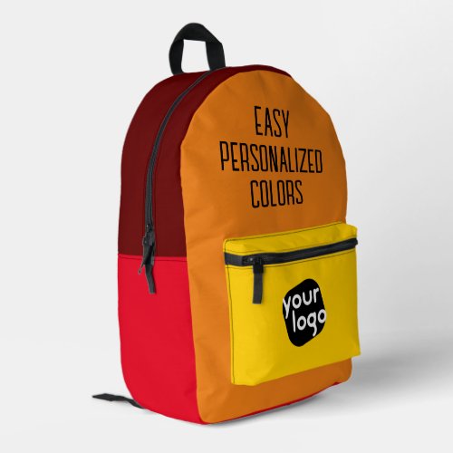    Custom Colors Modern Professional Add Your Logo Printed Backpack