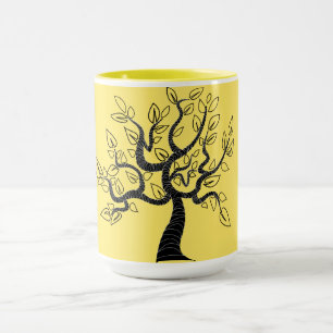 Custom Colors Mug with Tree of Life Art