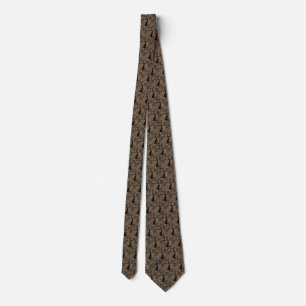 Custom Colors Nature Trees Neck Tie - Brown
