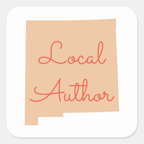 Custom Colors New Mexico Local Author Square Sticker