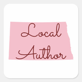 Custom Colors North Dakota Local Author Square Sticker