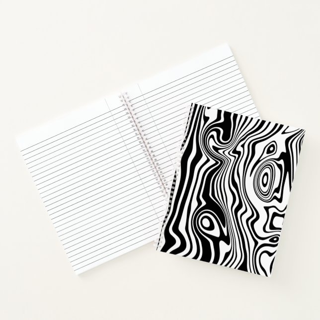 Custom Colors Notebook with Abstract Waves (Inside)