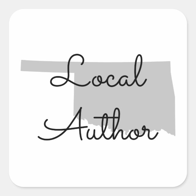 Custom Colors Oklahoma Local Author Square Sticker (Front)