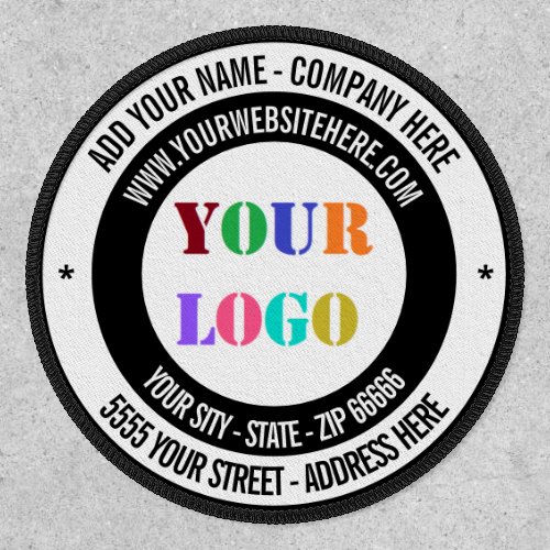 Custom Colors Patch Your Logo Name Address Website