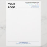 Custom Colors Personalized Business Letterhead<br><div class="desc">Your Colors - Simple Personalized Business Office Letterhead with Logo - Add Your Logo - Image / Business Name - Company / Address - Contact Information - Resize and move or remove and add elements / image with customization tool. Choose / add your favorite elements and text colors and font...</div>