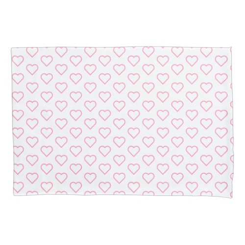 Custom Colors Pillow Case with Hearts _ Romantic 