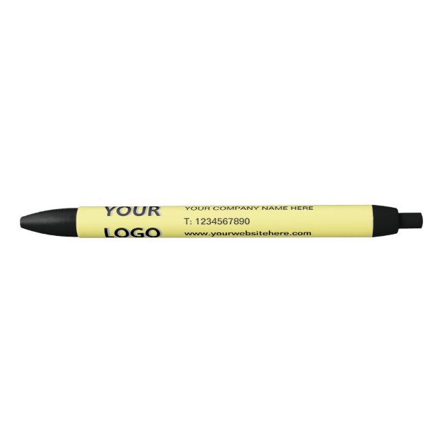 Custom Colors Promotional Pen Business Logo Info  (Front)