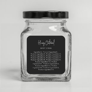 Custom Colors Script Minimalist Ingredients Label