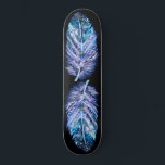 Custom Colors Skateboard - Beautiful Feathers<br><div class="desc">Beautiful Feather - Choose / add your favorite background colors !</div>